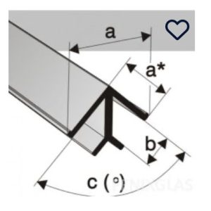 Lantaarnlood 13x4,5 90 °